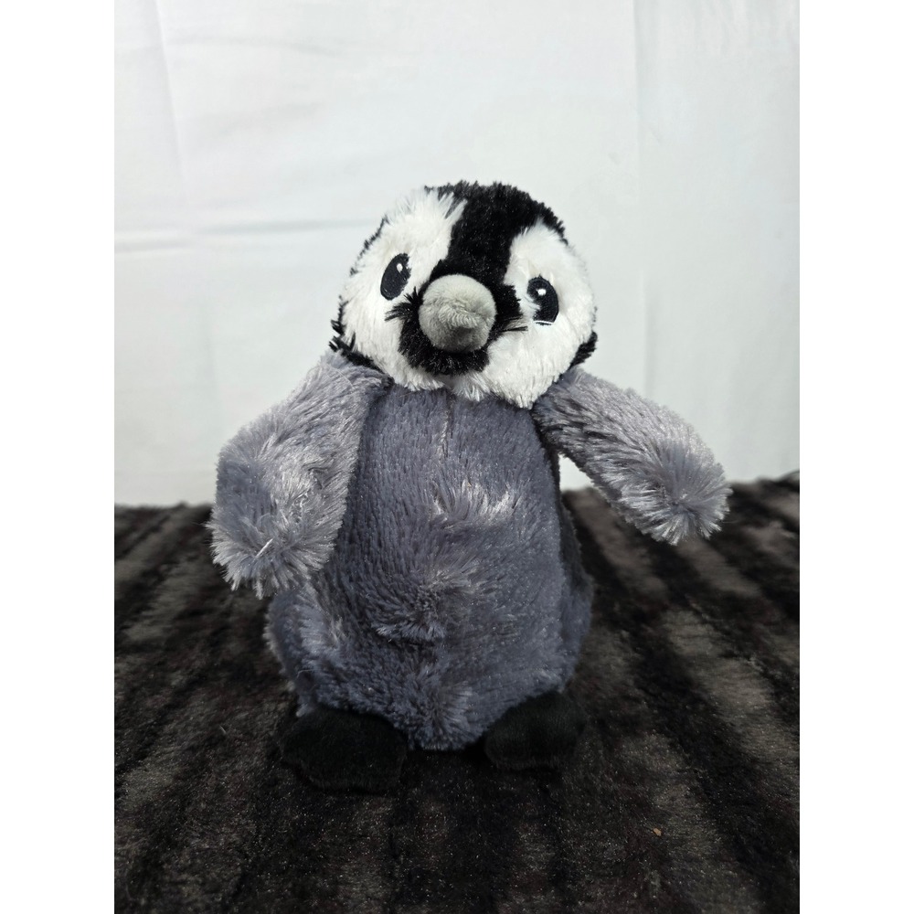Eco Pals Penguin Plush Stuffed Animal Grey Black White Bird Eco-Friendly Toy